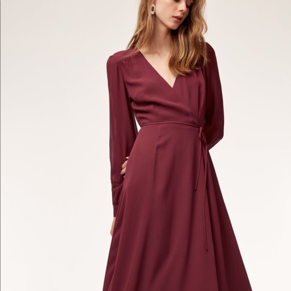 Aritzia Wilfred Lina Wrap Dress